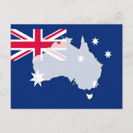 Australische Kontur-Karte Postkarte