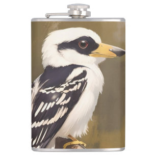 australische Kookaburramalerei, Flachmann