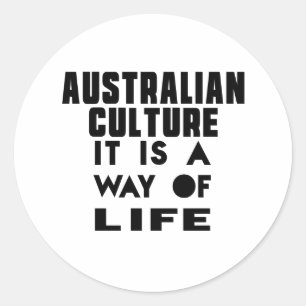AUSTRALISCHE KULTUR IST ES EINE LEBENSART RUNDER AUFKLEBER
