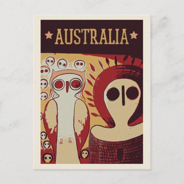 Australische Kunst aus Australien Postkarte (Vorderseite)