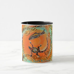 AUSTRALISCHE KUNST TASSE