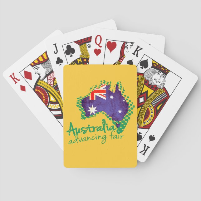 Australische Landesflagge spielt Karten Spielkarten (Rückseite)