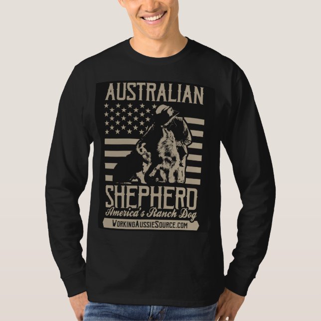 Australische lange Hülse der USA der Männer T-Shirt (Vorderseite)