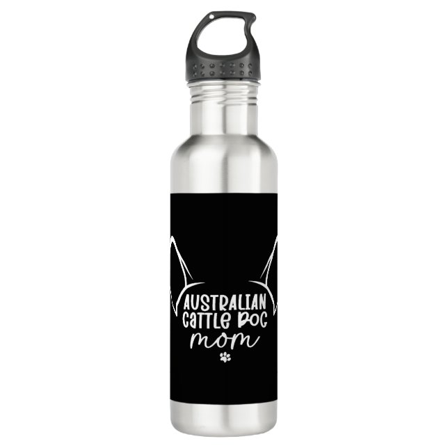 Australische Mama für Rinderhunde Edelstahlflasche (Vorderseite)