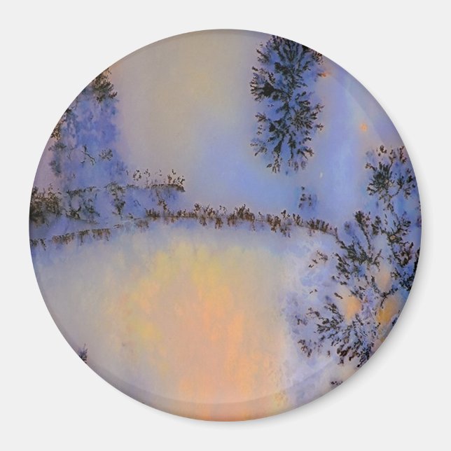 Australische Moss Agate Opus 2 Magnet (Vorne)