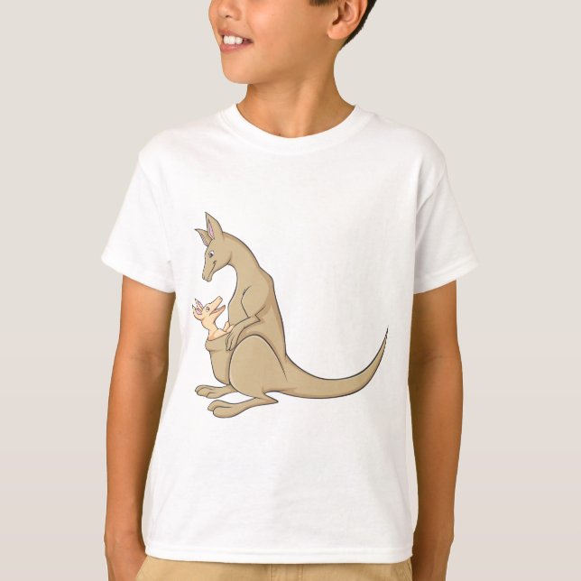 Australische Mutter Kangaroo und Baby Joey T-Shirt (Vorderseite)
