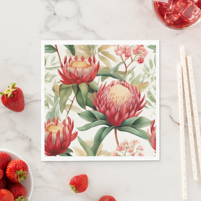 Australische Native Protea Blume II Serviette (Beispiel)