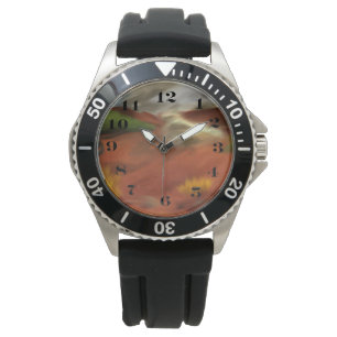 Australische Outback Dawn Abstrakt Art Armbanduhr