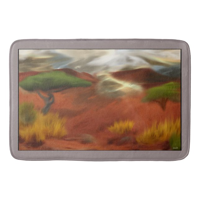 Australische Outback Dawn Abstrakt Art Badematte (Vorderseite)