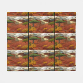 Australische Outback Dawn Abstrakt Art Fleecedecke