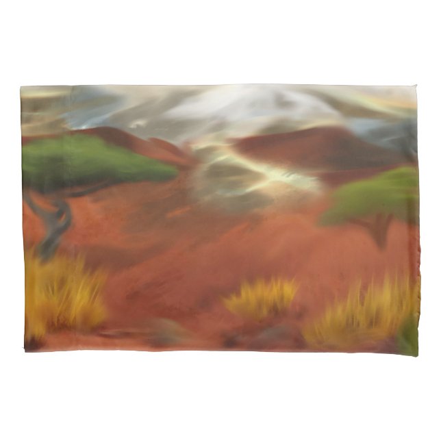Australische Outback Dawn Abstrakt Art Kissenbezug (Vorderseite)