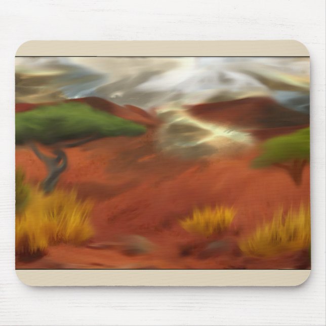 Australische Outback Dawn Abstrakt Art Mousepad (Vorne)