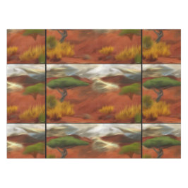 Australische Outback Dawn Abstrakt Art Tischdecke