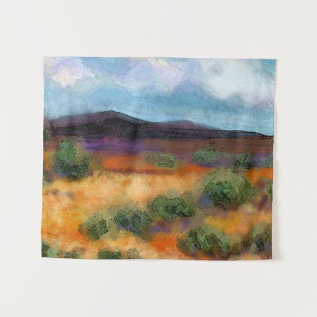 Australische Outback Impressionistin Landschaft Wandteppich (Vorderseite (Horizontal))