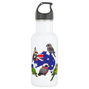 Australische Papageien Edelstahlflasche