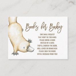 Australische Platypus-Bücher für die Babyverpackun Begleitkarte