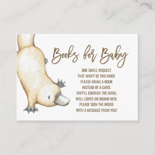 Australische Platypus-Bücher für die Babyverpackun Begleitkarte