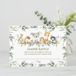 Australische Raffle Card "Greenery Diaper" für Tie Einladung