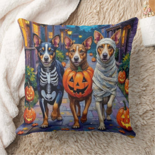 Australische Rinder an Halloween beim Trick-or-Tre Kissen