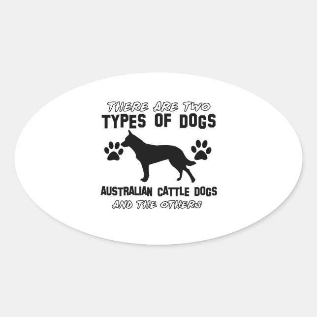 Australische Rinder Dog.png Ovaler Aufkleber (Vorderseite)