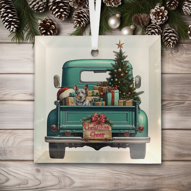 Australische Rinder-Hunde-Farm LKW Weihnachten Ornament Aus Glas (Von Creator hochgeladen)