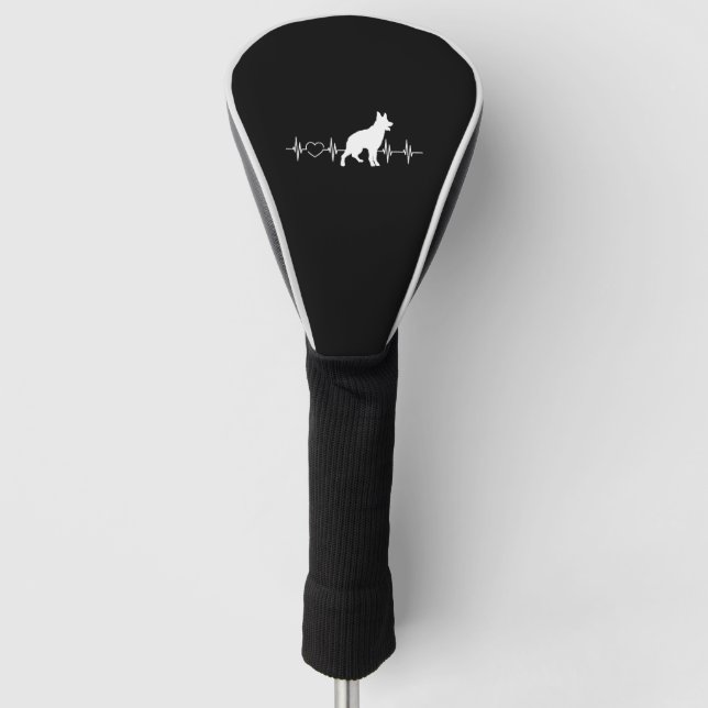 Australische Rinder-Hunde Heartbeat Golf Headcover (Vorderseite)