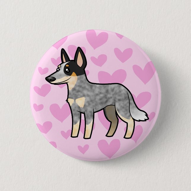 Australische Rinder-Hunde / Kelpie-Liebe Button (Vorderseite)