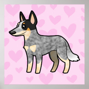 Australische Rinder-Hunde / Kelpie-Liebe Poster