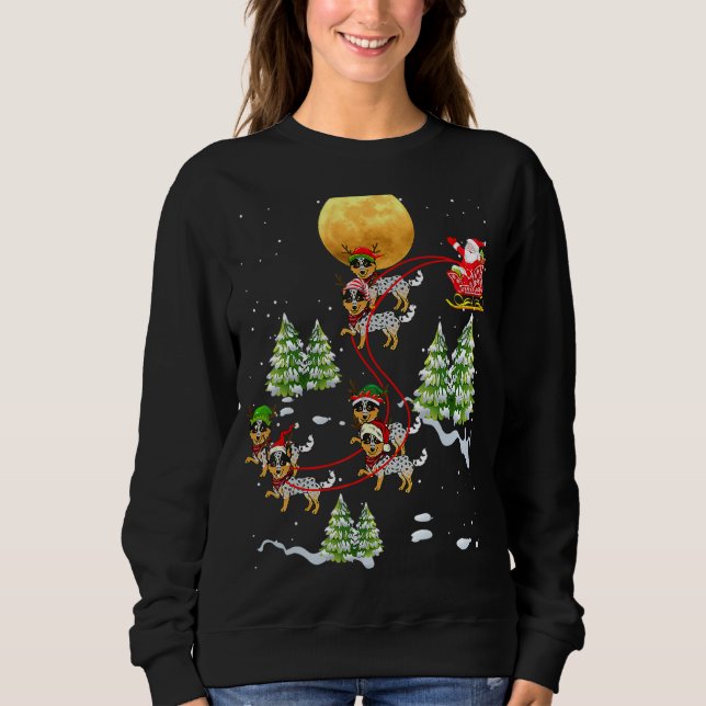 Australische Rinder Hunde Rentier Weihnachtsreise  Sweatshirt (Vorderseite)