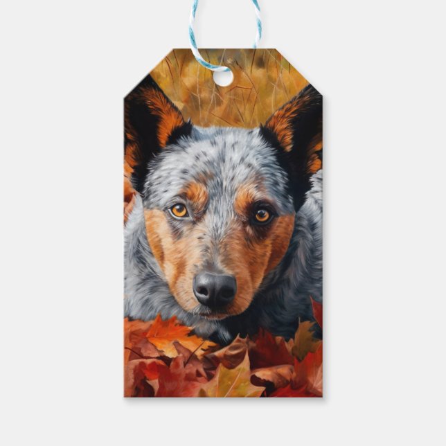 Australische Rinder im Herbst Leaves Fall Inspirie Geschenkanhänger (Vorderseite)