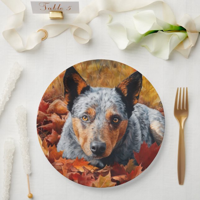 Australische Rinder im Herbst Leaves Fall Inspirie Pappteller (Hochzeit)