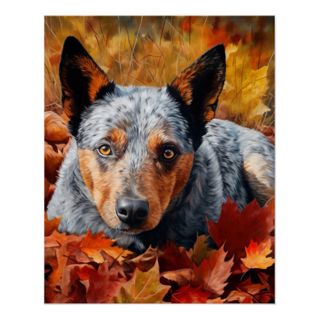 Australische Rinder im Herbst Leaves Fall Inspirie Poster (Vorderseite)