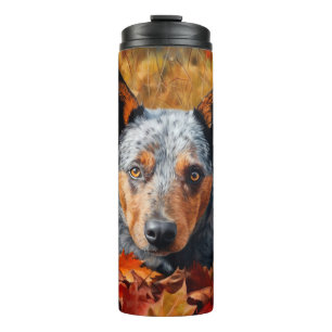Australische Rinder im Herbst Leaves Fall Inspirie Thermosbecher