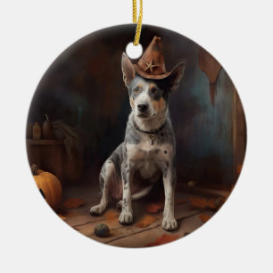 Australische Rinder-Kürbisse Halloween Gruselig Keramik Ornament