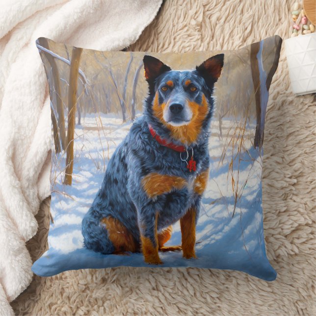 Australische Rinder Let It Snow Weihnachten Kissen (Decke)