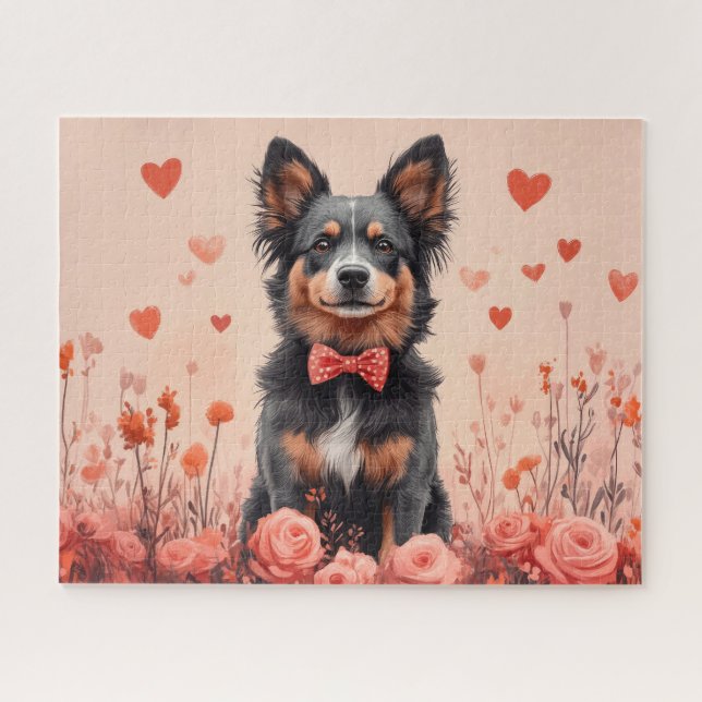Australische Rinder mit Rose - Valentinstag (Horizontal)