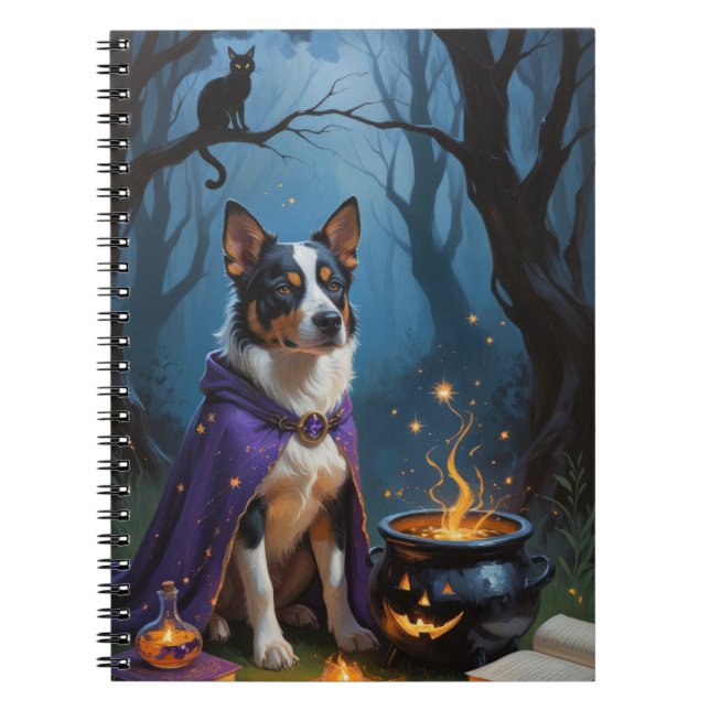 Australische Rinder-Whimsical Halloween-Malerei Notizblock (Vorderseite)