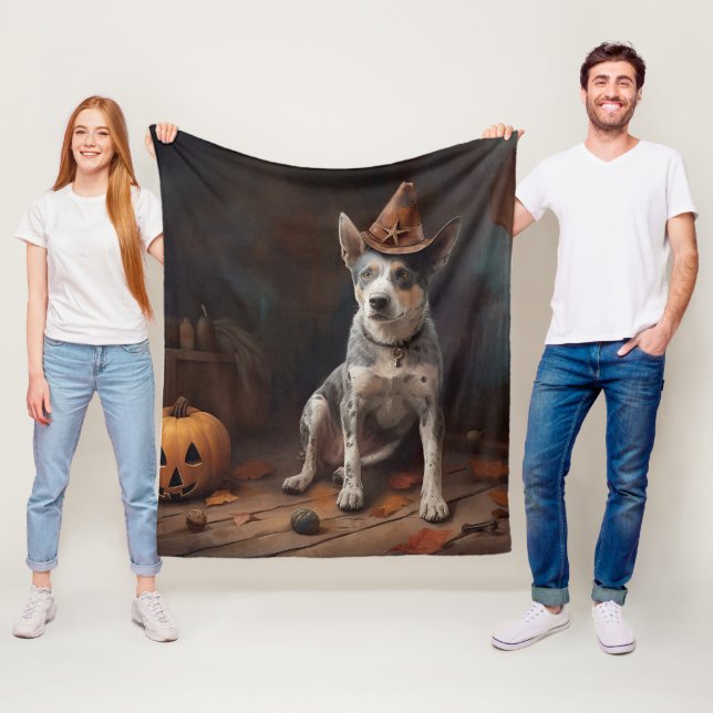 Australische Rinderpumpen Halloween Beängstigend Fleecedecke (Beispiel)