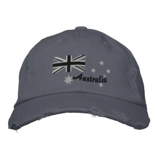 Australische Rocker-Flaggen-Stickerei Bestickte Baseballkappe