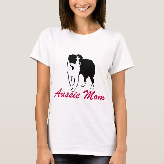 Australische Schäfer-Australier-Mama T-Shirt (Vorderseite)