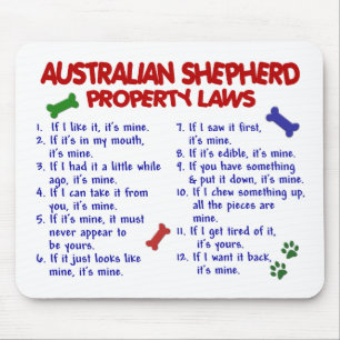 AUSTRALISCHE SCHÄFER Eigentums-Gesetze 2 Mousepad
