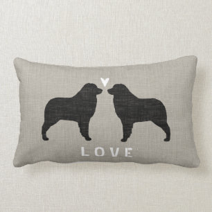 Australische Schäfer-Silhouette-Liebe Lendenkissen