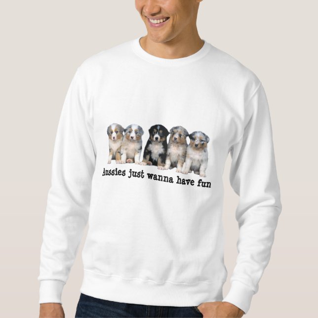 Australische Schäfer-Welpen-UnisexSweatshirt Sweatshirt (Vorderseite)