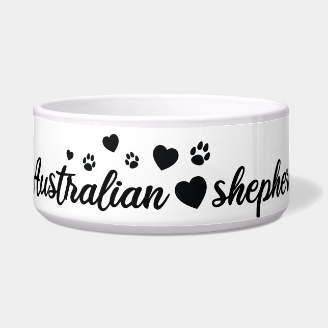 Australische Schäferhirte Keramik Pet Bowl Napf (Vorderseite)