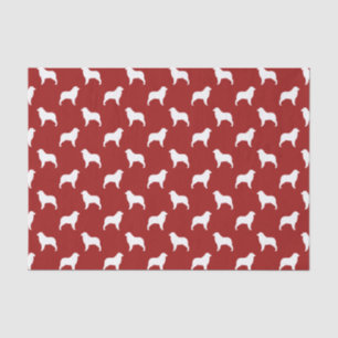 Australische Schäferhund-Silhouetten-Muster Seidenpapier