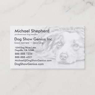 Australische Schäferhundekunst Visitenkarte