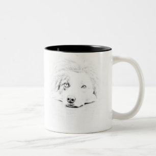 Australische Schäferhundekunst Zweifarbige Tasse