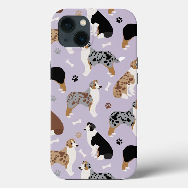 Australische Schäferknochen und -paws Case-Mate iPhone Hülle (Rückseite)