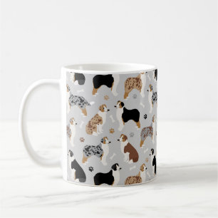 Australische Schäferknochen und -paws Kaffeetasse