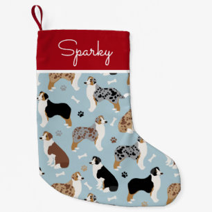 Australische Schäferknochen und -paws Kleiner Weihnachtsstrumpf